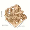 Puzzle 3D in legno per adulti, puzzle tridimensionale 3D creativo con modello meccanico guidato a mano ad alta difficoltà, palla da pista in legno giocattolo assemblata a mano.