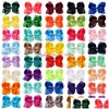 Accessoires pour cheveux Cn 100 pièces/lot 5 couleurs, nœud en ruban solide avec Clips pour filles, épingles à cheveux pour enfants, 40 couleurs, livraison directe, maternité pour bébé DH054
