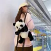 Zaino 2024 Borsa da scuola per bambola panda gigante simulata primavera in vendita per bambini e ragazze Simpatico peluche