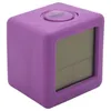 Accessoires d'horloges Réveil numérique avec snooze LED Veilleuse pour chambre à coucher Petit bureau Chevet Affichage de l'heure Date Violet