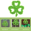 Dekorativa blommor Garland irländsk dag kransfestival pendelldekor ytterdörr blad falska blad st patrick's välkomst prop
