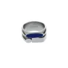 2022SS Korean Style Blue Double-Layer Oregelbunden ring Herrkalla avancerade minimalistiska nisch high street Titanium Steel Jewelry2919