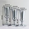 Vases Grand Luxe Argent Fer Luxe Fleur Vase Urne Table De Mariage Centrepie Dropship