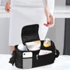 Sacos de armazenamento carrinho organizador saco pendurado universal guardanapo de tecido bebê essencial para carrinhos de carrinho de carrinho de compras
