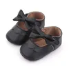 Sandales bébé chaussures décontractées infantile nœud papillon antidérapant en caoutchouc semelle souple plat PU enfant en bas âge premiers marcheurs nouveau-né arc décor Mary sandales zapatos 240329