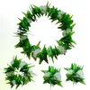 Dekorativa blommor 4st i 1 Set White Hawaiian Party Garland Artificial Flower Leaves Bodband Halsband Armband Tropical Beach Luau Fancy