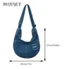 Hobo Women Canvas Messenger Bag Collapsible Denim Cell Phone Purse Multifunctional Adjustable Shoulder Straps Daily Outdoor