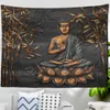 Tapisserier Buddha Tapestry Wall Hanging Meditator Seven Chakras Bohemian Decorative Mandala Soff Soffa Yoga Mat