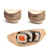 Stoviglie usa e getta 50 pezzi Barca Sushi Cake Tool Vassoio da portata Ciotola in legno Catering