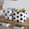 Tvättpåsar Bomull Linen Basket Folding Organizer Bucket Square Dirty Clothes Anti-Doust Big Capacity Storage For Home