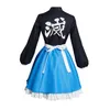 anime Agatsuma Zenitsu Cosplay Costume Maid Dr Outfits Halen Carnival Suit Kimetsu No Yaiba Maid Uniform Waiter M19a#