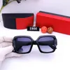 남성용 디자이너 선글라스 여성 레트로 안경 야외 음영 PC 프레임 패션 클래식 레이디 선 유리 UV400 거울 5 색 상자 PRA1866