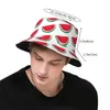 Berets clássico melancia balde chapéu panamá crianças bob chapéus ao ar livre pescador reversível para pesca de verão unisex bonés