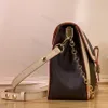 Mirrored Women Shoulder Bags Leather Crossbody Bag Mini Chain Canvas Flap Bag Handbag with Metal Lock Modern Casual 28cm L383