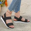 Sandals Women Lightweight Heels Comfortable Soft Bottom Flats Slip On Shoes With Platform Thick Sandalias Mujer