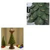 Mum Tutucular Noel Ağacı Ev Dekorasyon Xmas Masaüstü Dekor Reçine El Sanatları Oturma Odası Yıl Süsleme Tealight Candlestick