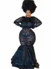 Dres Plus Size Femme Sexy Party Dres Bodyc Lg Manches Dentelle Noir Transparent Mesh Dr Gros Vrac Dropship i9Ym #