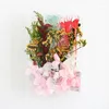 장식용 꽃 자연스럽게 압축 된 혼합 된 말린 꽃 재료 DIY 양초 인사말 카드 에폭시 공예 홈 장식 FO
