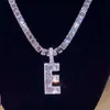 Diamond Pendant 925 Sterling Hip Hop Diamond Pendant High Quality Customized Tennis Chain with Pendant