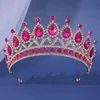 High-End-Luxus Hochzeit Braut Tiara Krone Kristall Diadem für Frauen Haarschmuck Kopf Schmuck Accories E4aQ #