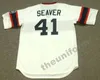 Mäns 1950-1993: s Chicago Earl Averill La Marr Steve Carlton Jim Kaat Bobby Thigpen Tom Seaver Tom Paciorek Bobby Jenks Terry Forster Throwback Baseball Jersey S-5XL