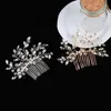 Bridal Wedding Crystal Bride Hair Acturations Pearl fr Bandband Handmade Hairband Perles Decorati Hair Peigt Femel K4CW #