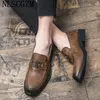 اللباس أحذية بني أعمال رجال أسود رجالي أنيقة loafer 2024 chaussure chaussure الإيطالية Homme classique zapatos hombre