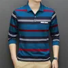 2024 Fashion Brand 95 Cotton Polo Shirt Men Long Sleeve Striped Autumn Casual Clothing Streetwear Male Korean Tops 240328