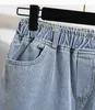 Plus Größe 3XL 4XL 5XL Denim Shorts Für Frauen Hohe Taille Fi 2023 Sommer Tasse Jean Hosen Weibliche Spülen Straße kleidung k14f #