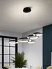 Lustres LED moderne lustre couleur noire lampe suspendue dimmable pour salon salle à manger cuisine