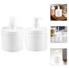 Liquid Soap Dispenser 2 Pcs Wide Mouth Shower Gel Bottle Hand Lotion Sub-Bottle 500ml White 2pc For Bathroom Dish Dispensers Body