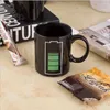 Кружки креативная волшебная кружка с батареей, положительная энергия, меняющая цвет чашка, керамическая чашка для обесцвечивания кофе, чая, молока, новинка, подарки