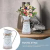 Vases Vintage Ferme Rustique Pichet Vase En Métal Fer Shabby Design Planteur Titulaire Pot De Fleur Seau Style Rural Décor De Jardin