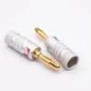 1PCS-5PCS NAKAMICHI COPPER PURE CORPER CONNECTEUR 4MM MMM PLIGNE / BANANA PLIGNE Câble de haut-parleur / Pas besoin de soudage noir + Red1.Pour le câble de haut-parleur Nakamichi