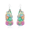 Dangle Lustre Isang Mode Européenne Américaine Mticolor Boucles D'oreilles En Métal Couleur Creux Style Traditionnel Boucle D'oreille Pour Les Femmes Juif Dhrep