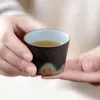 Tumblers 1pc bergsmålning teacup keramisk kaffemugg utsökta te cup sommar vinter dricker heminredning gåva till vänner