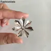 Components 50 pcs Metal 3D Flowers 35mm Gold/Silver Flower Bead Caps For Jewelry Crafts DIY Large Flowers For Decor Headwear