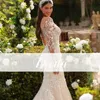 Dentelle 3D FR Appliques 2 en 1 Mariage détachable Dr 2024 Sirène Jardin Lg Manches Col V Princ Jardin Fée Robe de mariée n4ez #