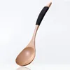 Coffee Scoops Small Wooden Soup Spoons Durable Round Serving Wood For Seasoning Oil Tea Sugar