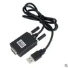 2024 USB 2.0 إلى RS232 Serial DB9 9 دبوس كابل محول الذكور أسود 0.8M 1 محول المنفذ لمحولات أجهزة توجيه Cisco Telescope