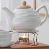 Teaware Sets Ceramic Flower Household Teapot Teacup Tray Set Can Heat Small Candles Afternoon Tea Coffee Bubble