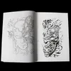 Tattoo Buch Schablern traditionelles Manuskript Full Rucksack Arms Hua Dan Geisha Schwarz -Weiß -Impermanenz Lucky Line Draft 240318
