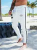 Heren Gescheurde Witte Jeans Casual Slanke Denim Broek Zijstreep Skinny Potlood Broek Biker Stretch Jeans Fi Mannen Kleding X1Uz #