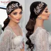 Youlapan Handmade Wedding Fand Fandpide Cabelo Cabelo Brides Fr Leaf Tiara Bridesmaid Woman Woman HP272 69JP#