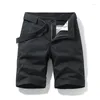 Men's Shorts 2024 Workwear Summer Waist Belt Cotton Middle Pants Outdoor Loose Straight Casual All-Match