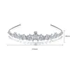 Tiaras de noiva cobre micro conjunto 3A zircão coroa tiaras europeias e americanas moda feminina banquete de casamento faixa de cabelo joias presente de dia dos namorados spc