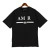 Am-9988 designer heren dames t-shirt amirres t-shirts tee zomer hoogwaardig shirt splash-inkt letter print design shirt hiphop luxe kleding