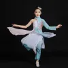 Klassieke Traditionele Chinese Folk Yangko Dans Kostuums voor Kinderen Meisjes Gaas Elegante Chinese Volksdans Praktijk Kleding d13u #
