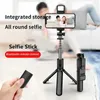 Monopiedi per selfie Treppiede per selfie Stick 68 cm Bluetooth 10 m Luce di riempimento remota wireless Supporto per telefono portatile estensibile Registrazione video in streaming live 24329