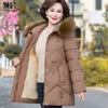 winter Clothes New Medium Lg Down Cott Jacket Women Middle-aged Plush Thickened Cott Jacket Female Outwear m7bv#